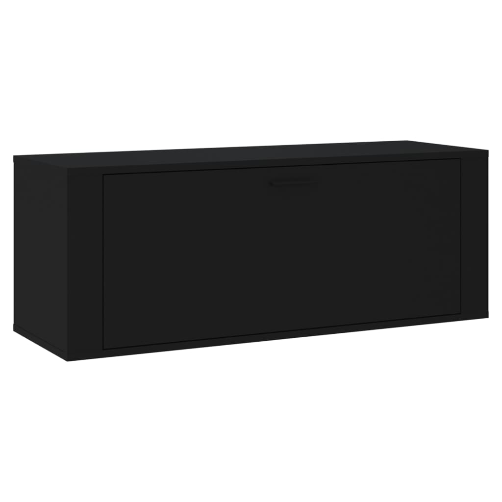 Pantofar de perete, negru, 100x35x38 cm, lemn compozit - Lando