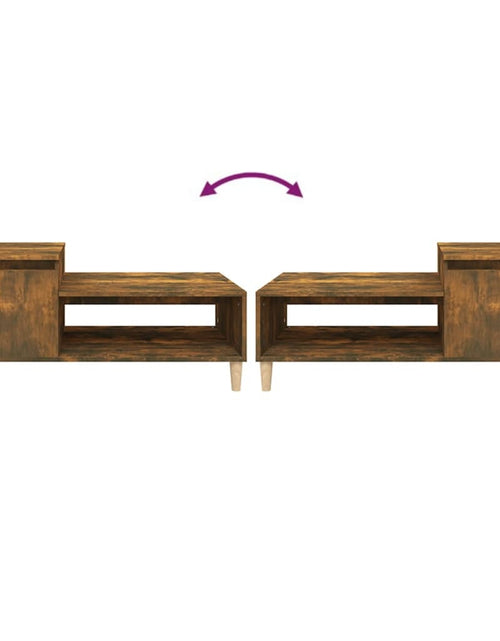 Загрузите изображение в средство просмотра галереи, Măsuță de cafea, stejar fumuriu, 100x50x45 cm, lemn prelucrat Lando - Lando
