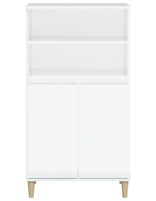Încărcați imaginea în vizualizatorul Galerie, Dulap înalt, alb extralucios, 60x36x110 cm, lemn compozit Lando - Lando
