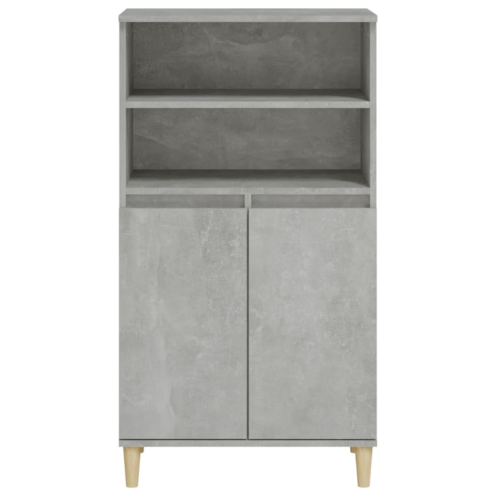 Dulap înalt, gri beton, 60x36x110 cm, lemn compozit Lando - Lando