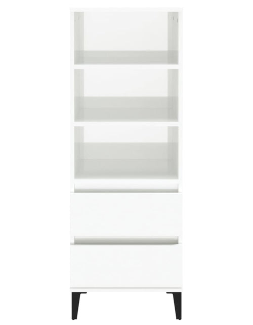 Încărcați imaginea în vizualizatorul Galerie, Dulap înalt, alb extralucios, 40x36x110 cm, lemn compozit Lando - Lando
