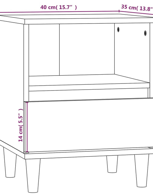 Загрузите изображение в средство просмотра галереи, Noptiere, 2 buc., stejar fumuriu, 40x35x50 cm - Lando
