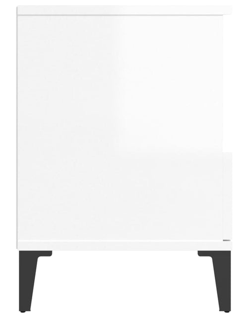 Încărcați imaginea în vizualizatorul Galerie, Noptiere, alb extralucios, 40x35x50 cm - Lando
