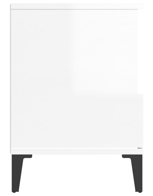 Încărcați imaginea în vizualizatorul Galerie, Noptiere, 2 buc., alb extralucios, 40x35x50 cm - Lando
