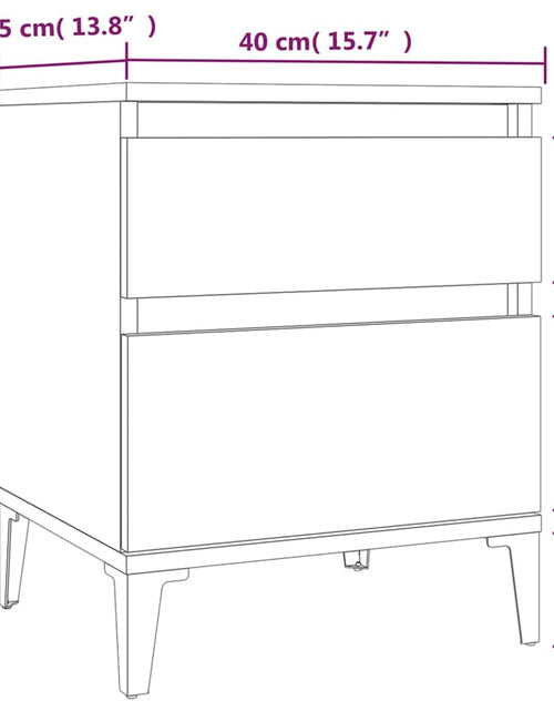 Загрузите изображение в средство просмотра галереи, Noptiere, 2 buc., stejar maro, 40x35x50 cm - Lando
