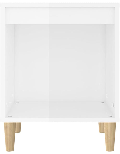 Загрузите изображение в средство просмотра галереи, Noptieră, alb extralucios, 40x35x50 cm, lemn compozit - Lando
