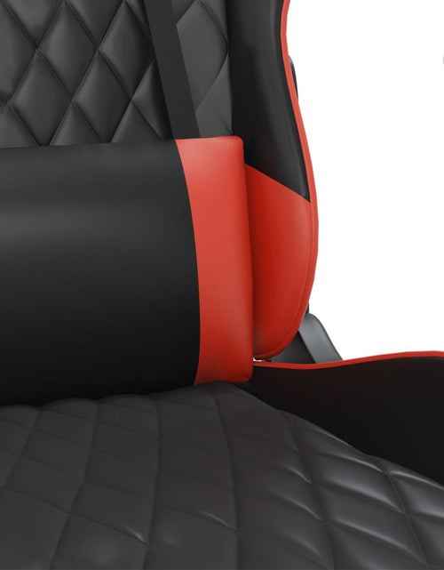 Загрузите изображение в средство просмотра галереи, Scaun de gaming cu suport picioare, negru/roșu, piele ecologică - Lando
