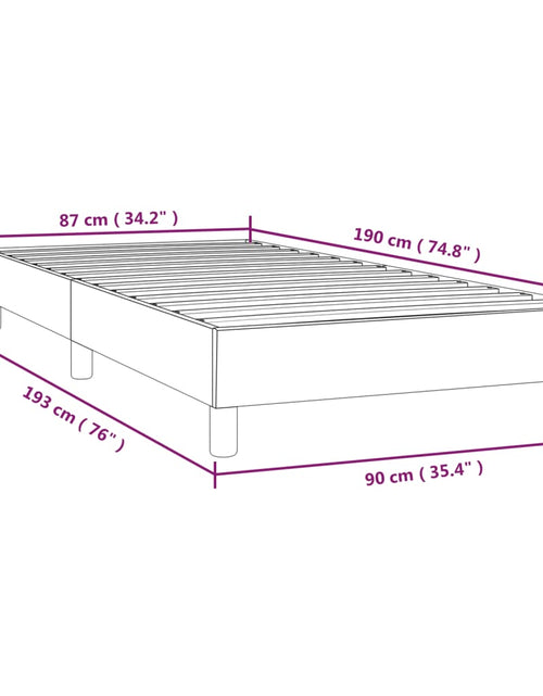 Загрузите изображение в средство просмотра галереи, Cadru de pat box spring, gri închis, 90x190 cm, textil - Lando
