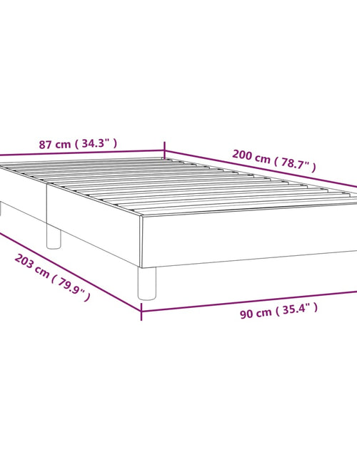 Загрузите изображение в средство просмотра галереи, Cadru de pat box spring, maro închis, 90x200 cm, textil - Lando
