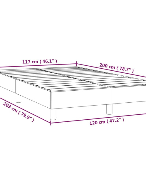 Încărcați imaginea în vizualizatorul Galerie, Cadru de pat box spring, gri închis, 120x200 cm, textil - Lando
