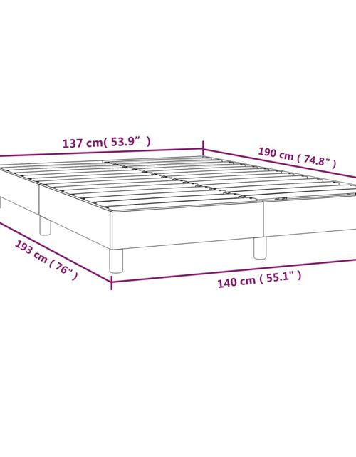 Загрузите изображение в средство просмотра галереи, Cadru de pat box spring, gri închis, 140x190 cm, textil - Lando
