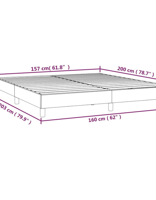 Загрузите изображение в средство просмотра галереи, Cadru de pat box spring, gri închis, 160x200 cm, textil - Lando
