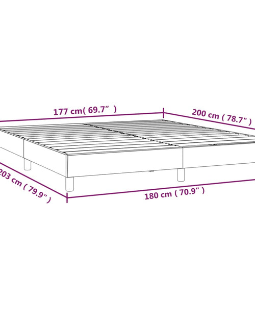 Загрузите изображение в средство просмотра галереи, Cadru de pat box spring, maro închis, 180x200 cm, textil - Lando
