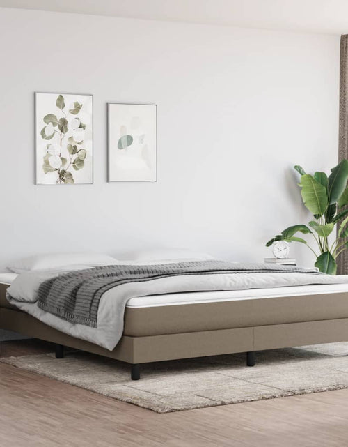 Încărcați imaginea în vizualizatorul Galerie, Cadru de pat box spring, gri taupe, 180x200 cm, textil - Lando
