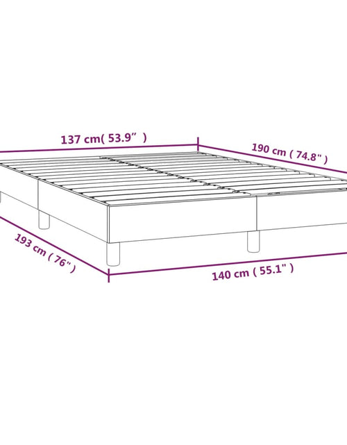 Загрузите изображение в средство просмотра галереи, Cadru de pat box spring, maro închis, 140x190 cm, textil - Lando
