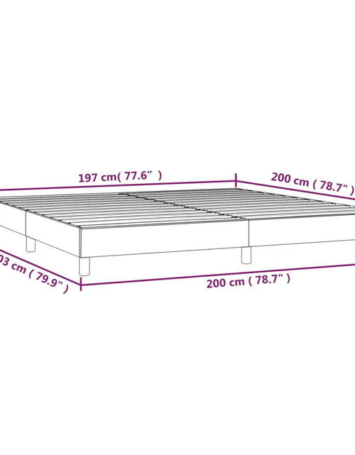 Загрузите изображение в средство просмотра галереи, Cadru de pat box spring, maro închis, 200x200 cm, textil - Lando
