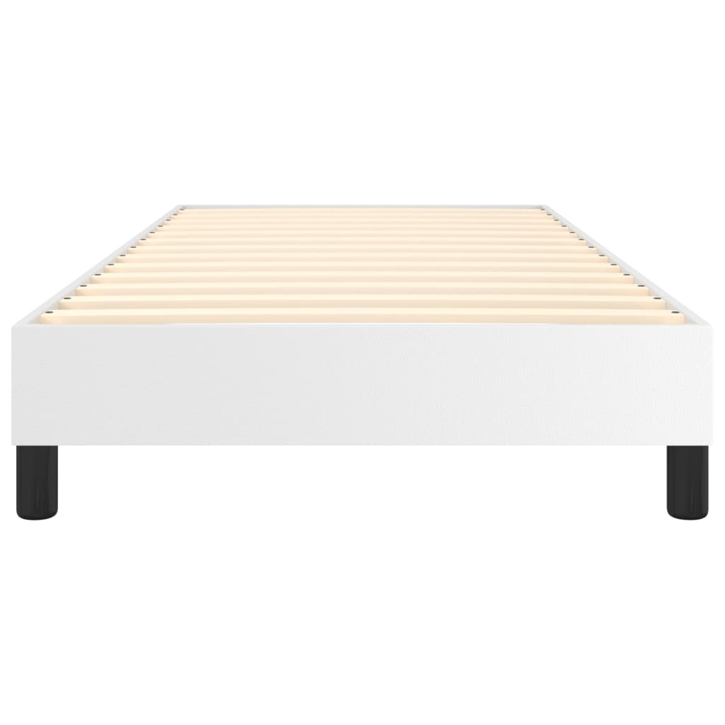 Cadru de pat box spring, alb, 80x200 cm, piele ecologică - Lando