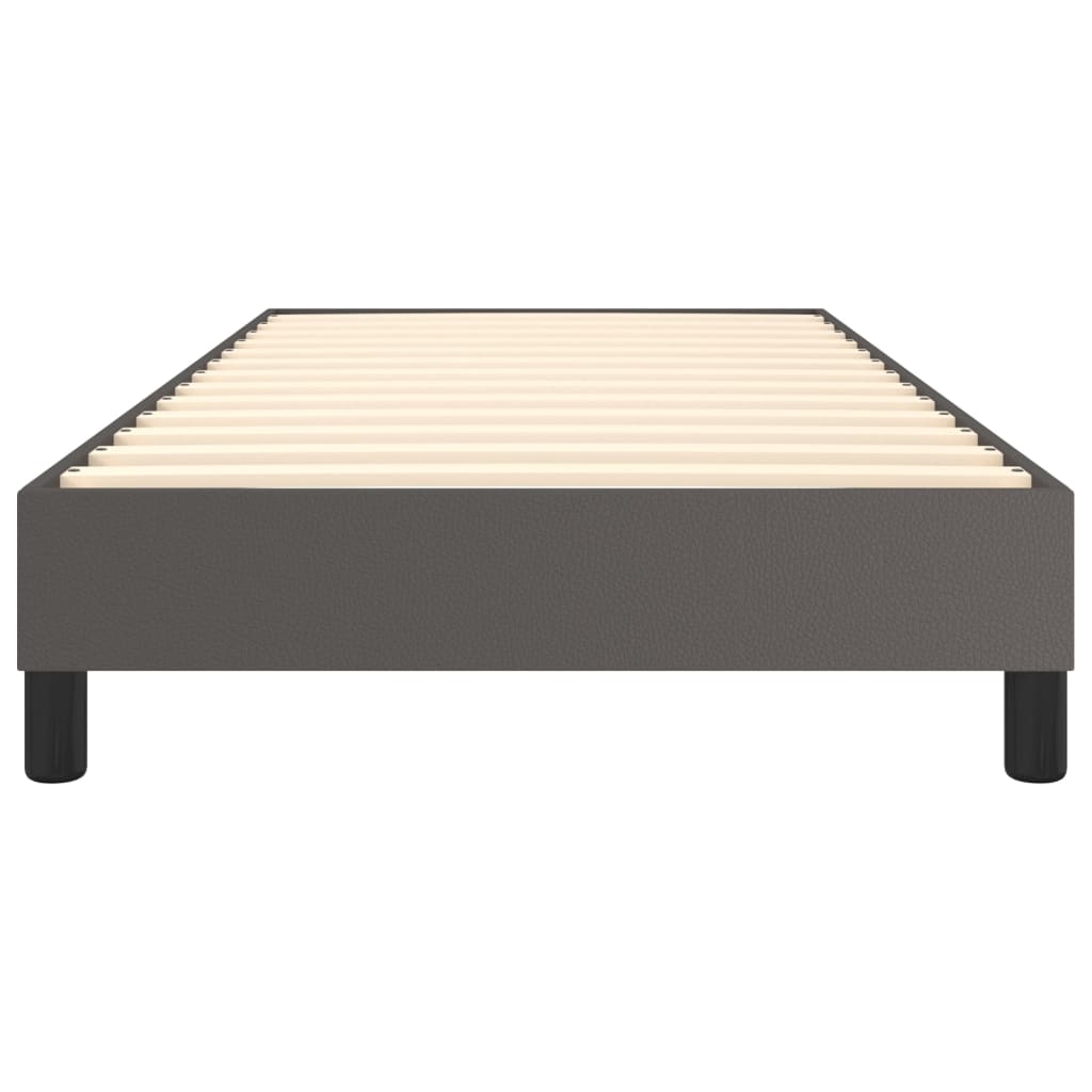 Cadru de pat box spring, gri, 80x200 cm, piele ecologică - Lando