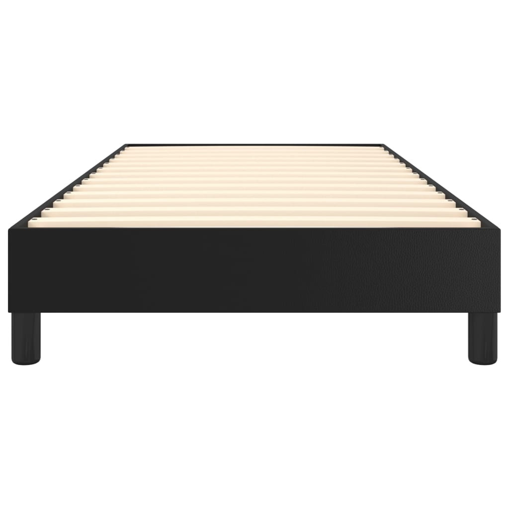 Cadru de pat box spring, negru, 90x190 cm, piele ecologică - Lando