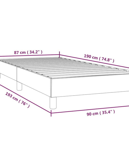 Загрузите изображение в средство просмотра галереи, Cadru de pat box spring, negru, 90x190 cm, piele ecologică - Lando
