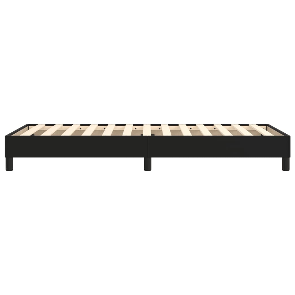 Cadru de pat box spring, negru, 90x200 cm, piele ecologică - Lando