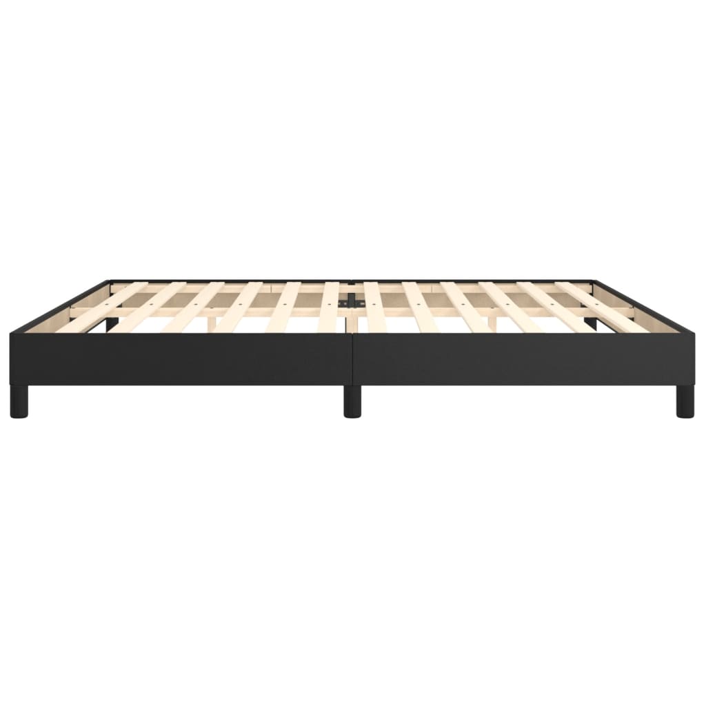 Cadru de pat box spring, negru, 200x200 cm, piele ecologică - Lando