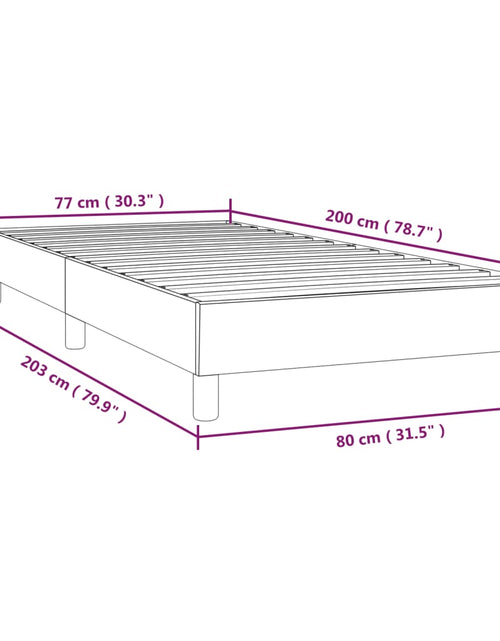 Încărcați imaginea în vizualizatorul Galerie, Cadru de pat box spring, gri închis, 80x200 cm, catifea - Lando
