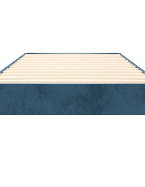 Încărcați imaginea în vizualizatorul Galerie, Cadru de pat box spring, albastru închis, 80x200 cm, catifea - Lando
