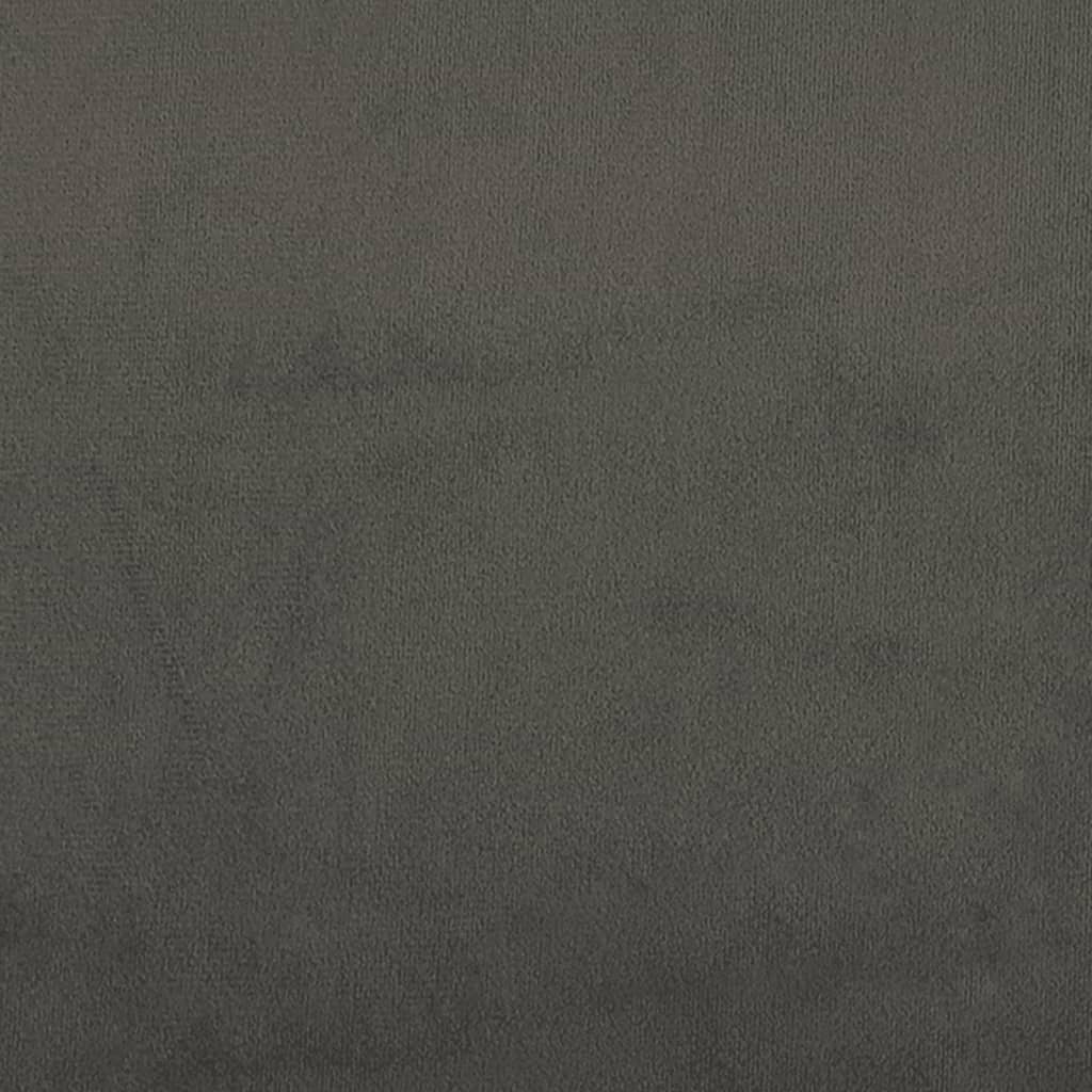 Cadru de pat box spring, gri închis, 100x200 cm, catifea - Lando