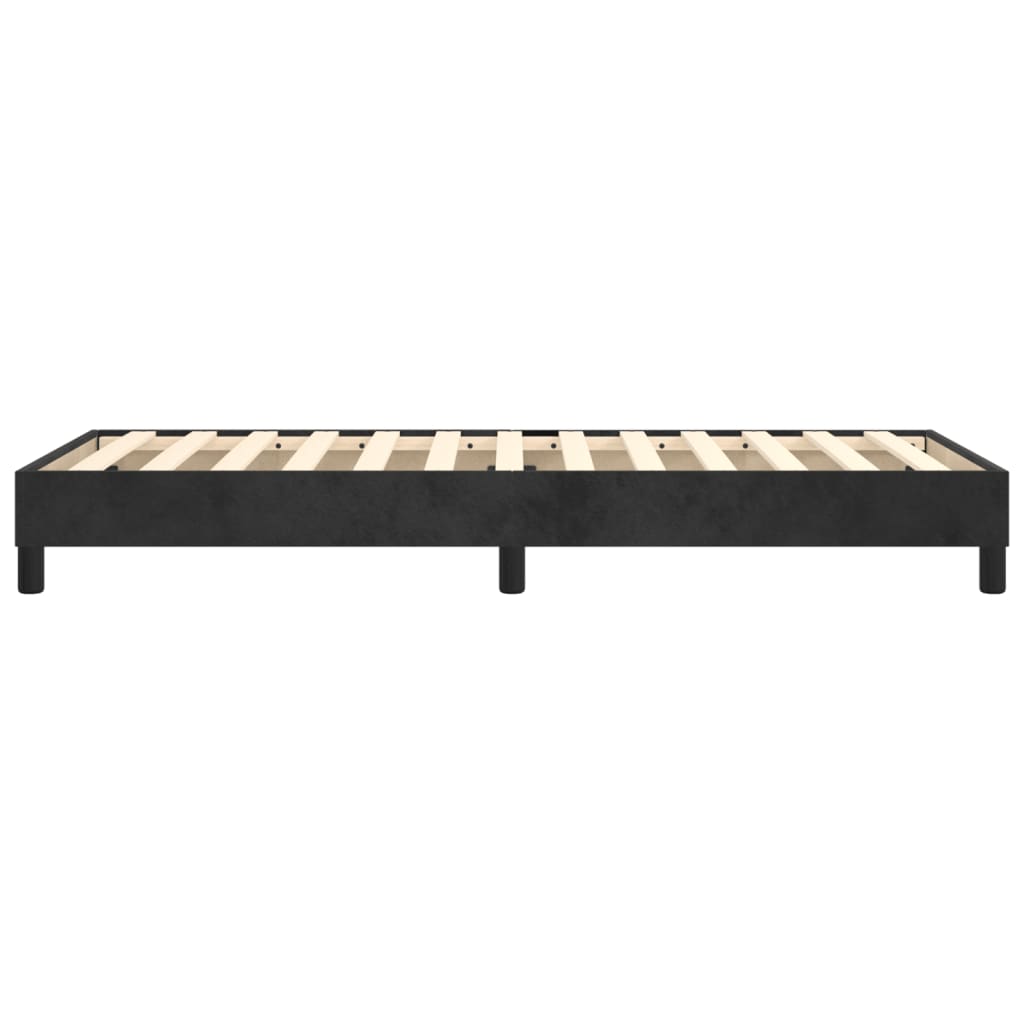 Cadru de pat box spring, negru, 100x200 cm, catifea - Lando