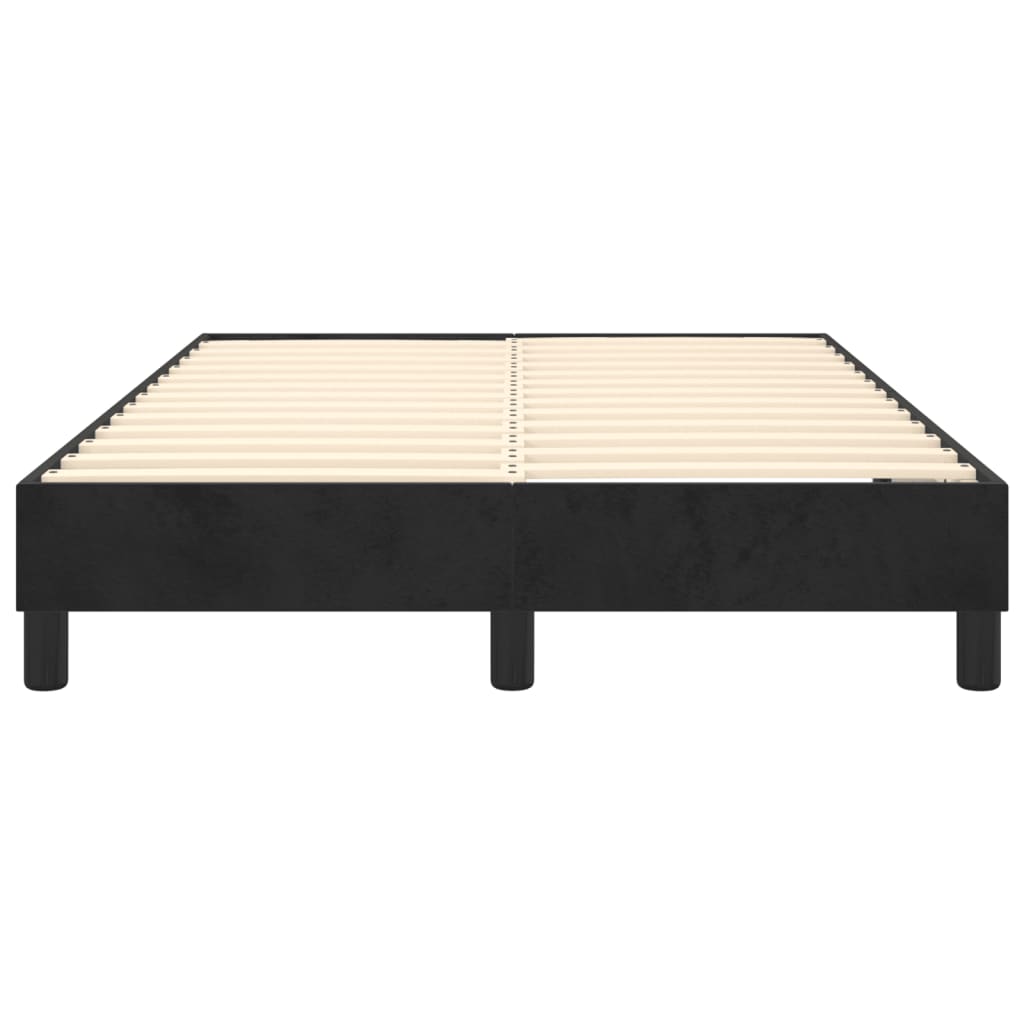 Cadru de pat box spring, negru, 120x200 cm, catifea - Lando