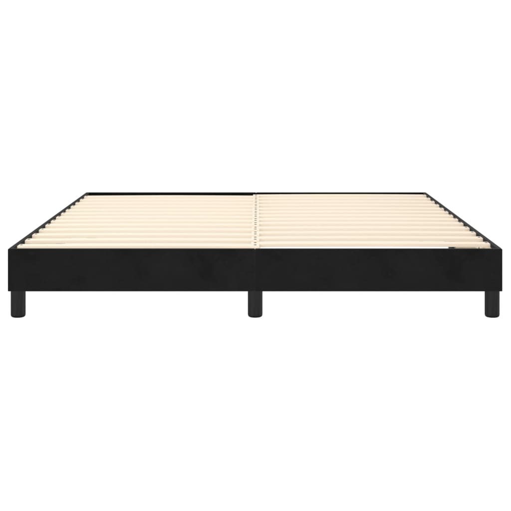 Cadru de pat box spring, negru, 180x200 cm, catifea - Lando