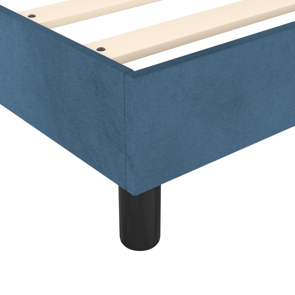 Cadru de pat box spring, albastru închis, 180x200 cm, catifea - Lando