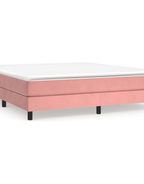 Încărcați imaginea în vizualizatorul Galerie, Cadru de pat box spring, roz, 180x200 cm, catifea - Lando
