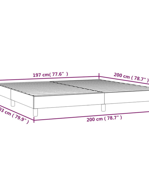 Încărcați imaginea în vizualizatorul Galerie, Cadru de pat box spring, gri închis, 200x200 cm, catifea - Lando
