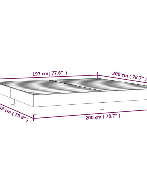 Încărcați imaginea în vizualizatorul Galerie, Cadru de pat box spring, negru, 200x200 cm, catifea - Lando
