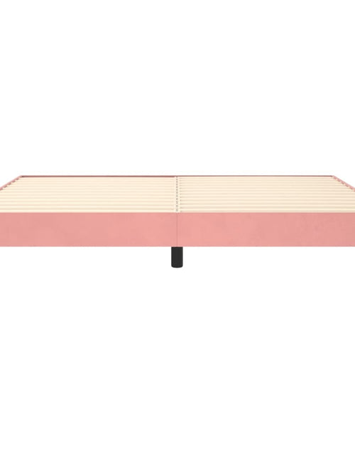 Încărcați imaginea în vizualizatorul Galerie, Cadru de pat box spring, roz, 200x200 cm, catifea - Lando
