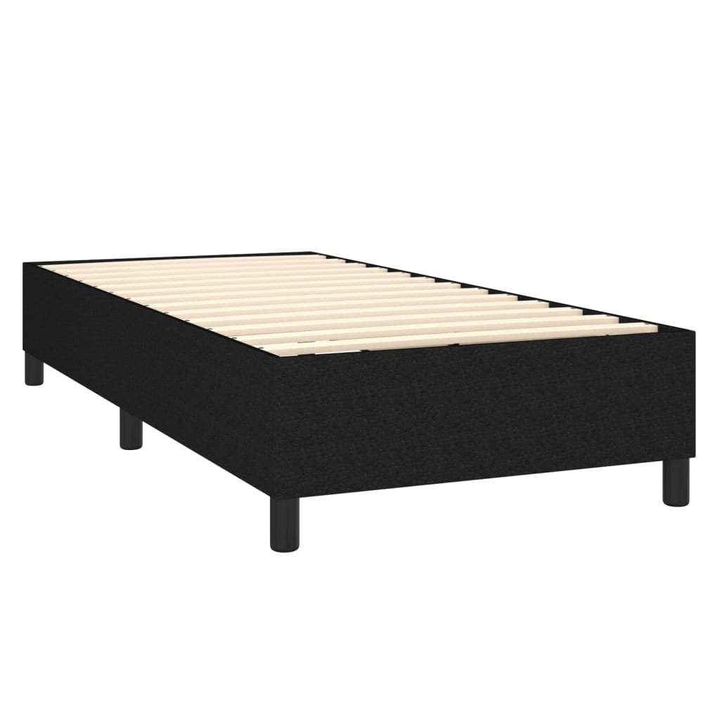 Cadru de pat continental, negru, 80x200 cm, material textil - Lando