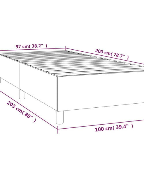 Încărcați imaginea în vizualizatorul Galerie, Cadru de pat box spring, crem, 100x200 cm, textil - Lando
