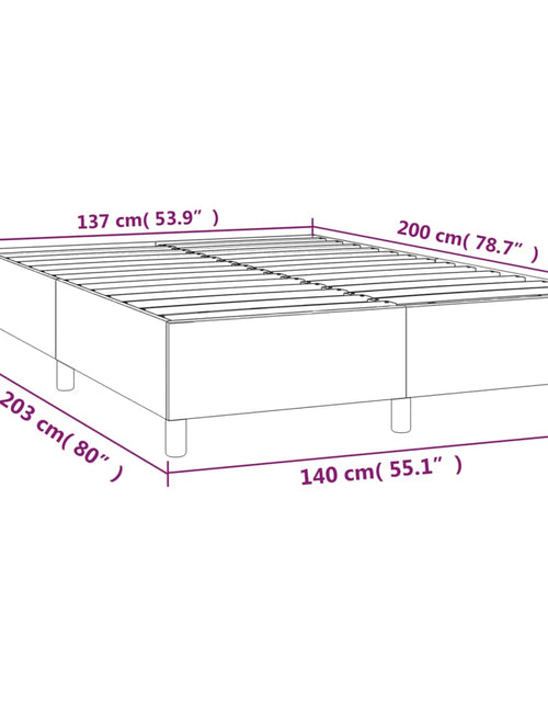 Încărcați imaginea în vizualizatorul Galerie, Cadru de pat box spring, gri închis, 140x200 cm, textil - Lando
