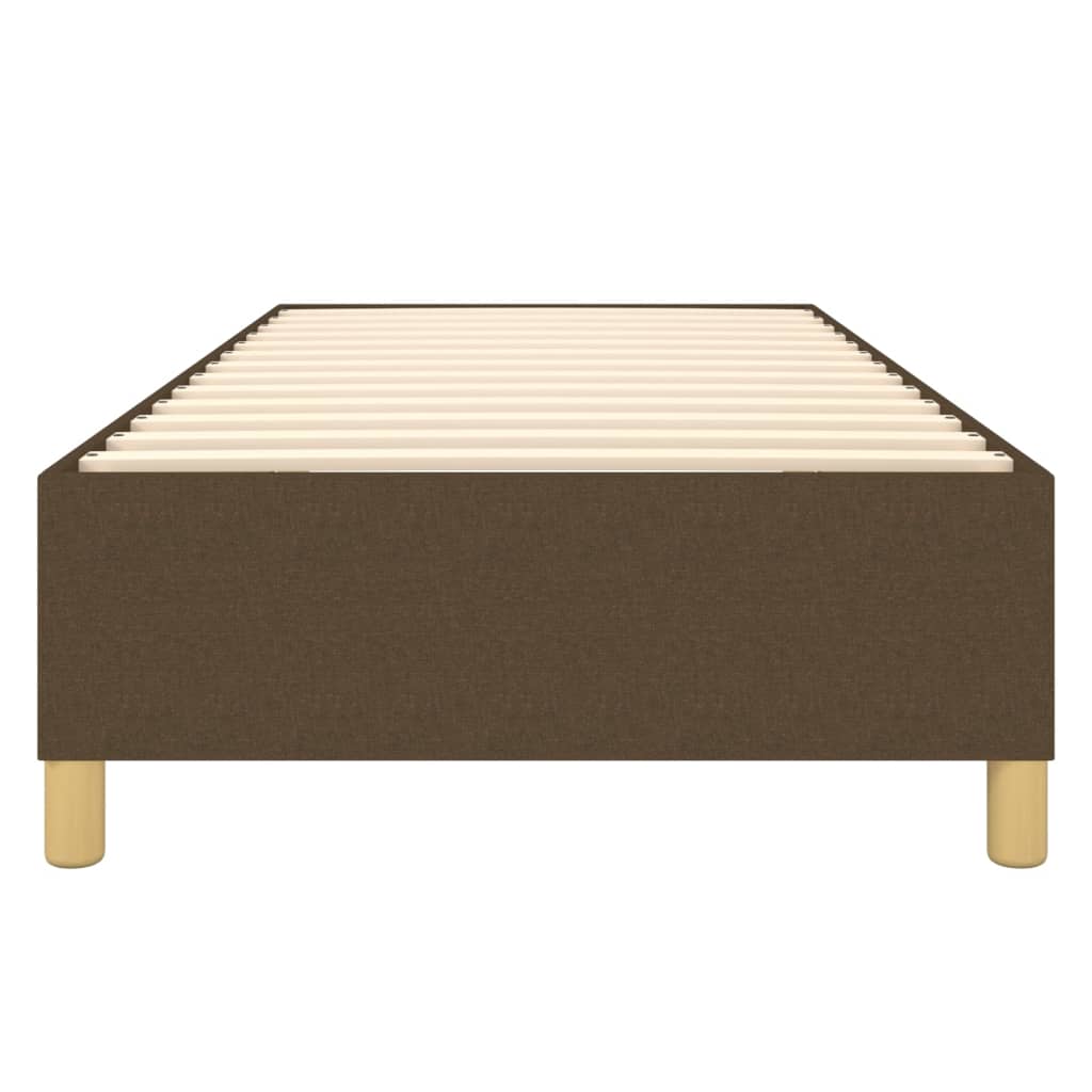 Cadru de pat box spring, maro închis, 90x190 cm, textil - Lando