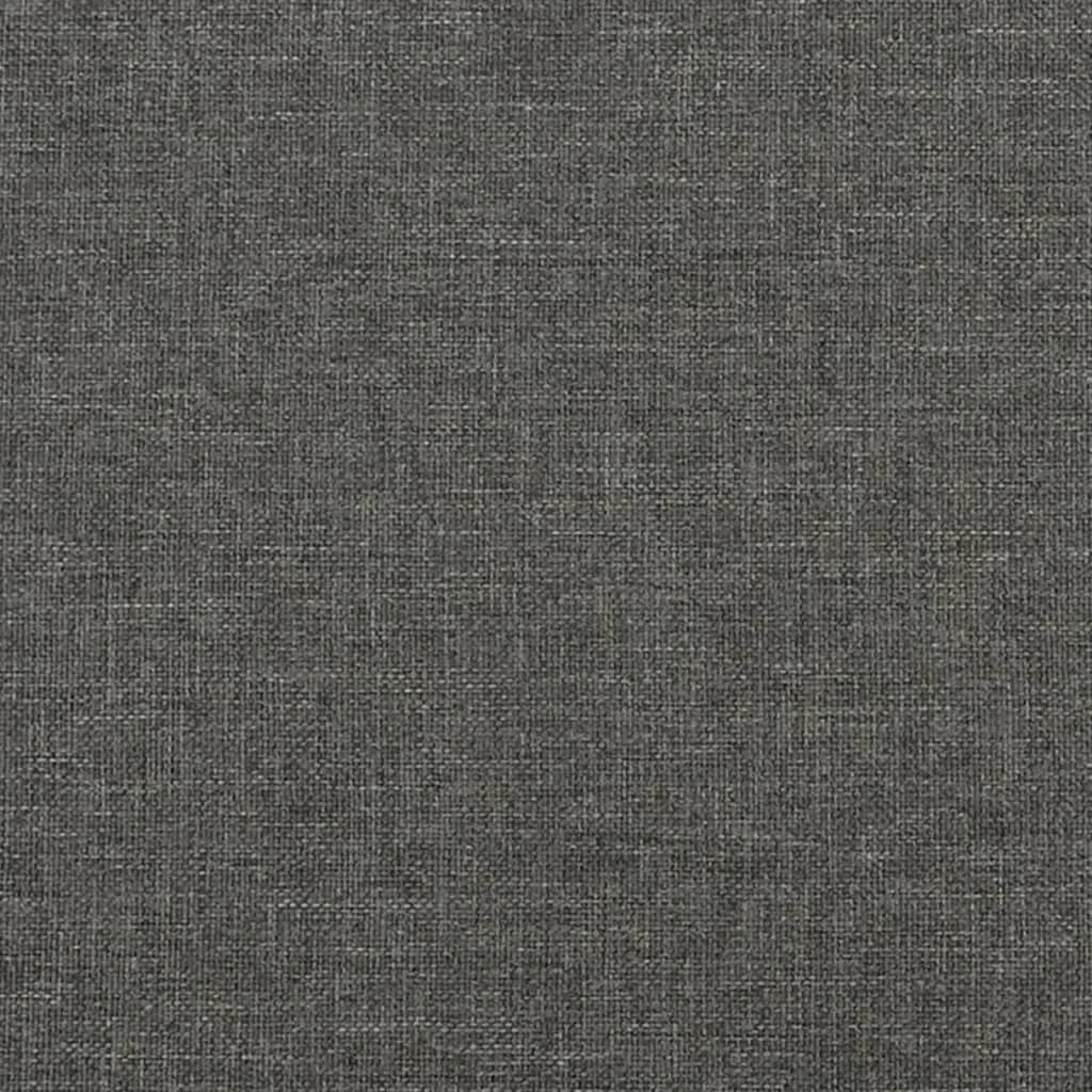 Cadru de pat box spring, gri închis, 140x190 cm, textil - Lando