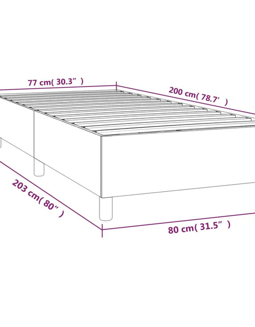 Загрузите изображение в средство просмотра галереи, Cadru de pat box spring, negru, 80x200 cm, piele ecologică - Lando
