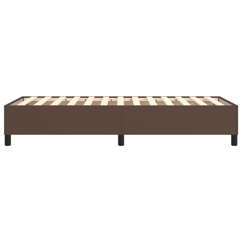 Cadru de pat box spring, maro, 80x200 cm, piele ecologică - Lando