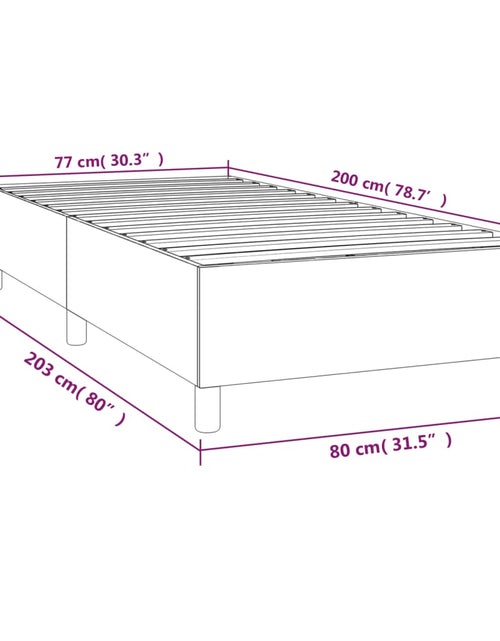 Încărcați imaginea în vizualizatorul Galerie, Cadru de pat box spring, maro, 80x200 cm, piele ecologică - Lando
