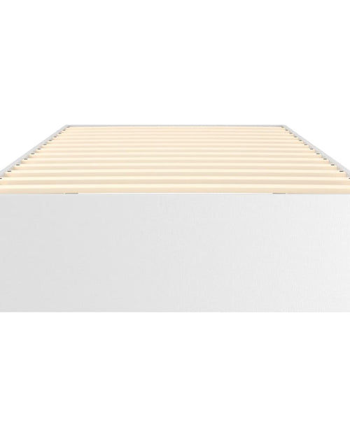 Загрузите изображение в средство просмотра галереи, Cadru de pat box spring, alb, 90x200 cm, piele ecologică - Lando
