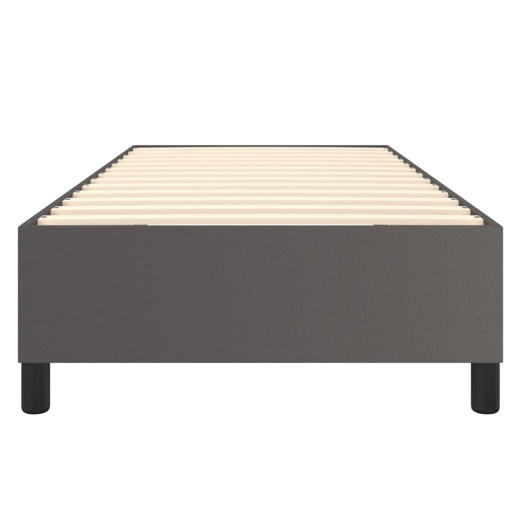 Cadru de pat box spring, gri, 100x200 cm, piele ecologică - Lando