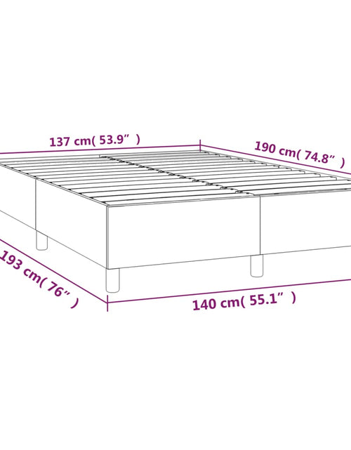 Загрузите изображение в средство просмотра галереи, Cadru de pat box spring, crem, 140x190 cm, piele ecologică - Lando
