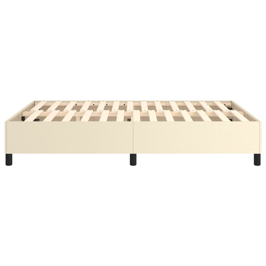 Cadru de pat box spring, crem, 140x200 cm, piele ecologică - Lando