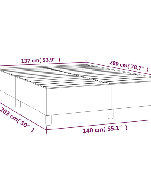 Загрузите изображение в средство просмотра галереи, Cadru de pat box spring, crem, 140x200 cm, piele ecologică - Lando
